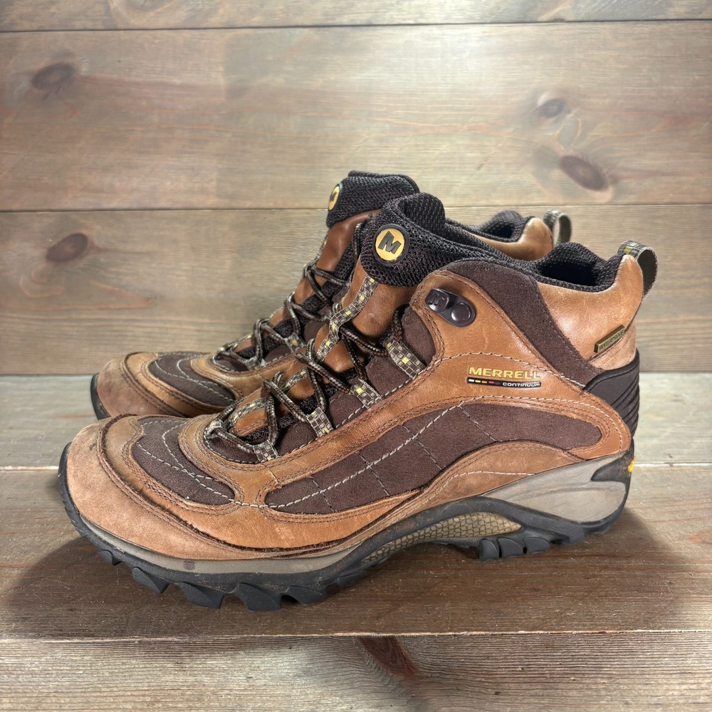 Merrell Siren Womens size 9.5 shoes Brown Leather Waterproof Hiking Mid boots